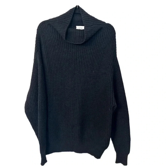 Wilfred Women's 100% Merino Wool Long Sleeve Black Cowl Neck Sweater Sz Sm GUC - Picture 1 of 8